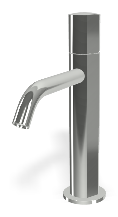 Смеситель для раковины Carlo Frattini SO, с донным клапаном Click-Clack, 2 гибкими шлангами, без ручки, Н-241 мм, цвет хром