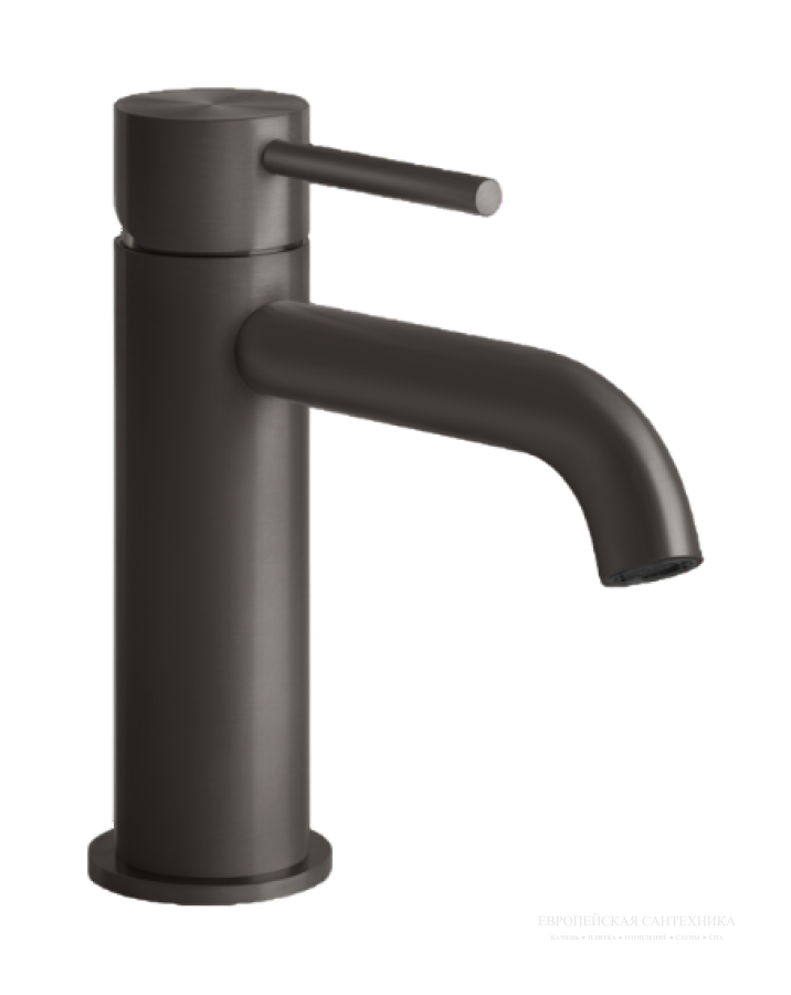 Смеситель для раковины Gessi 316, без донного клапана, цвет Black Metal Brushed PVD