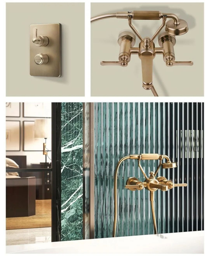 Душевая лейка Gessi Venti20, с защитой от известкового налёта, цвет Warm Bronze Br. PVD - изображение 1