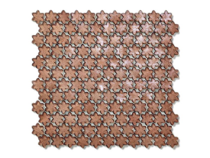 На изображении товар Sicis Смальтовая мозаика Petites Fleurs F27 Cannella sheet-size 316x293 mm от официального представителя в Москве