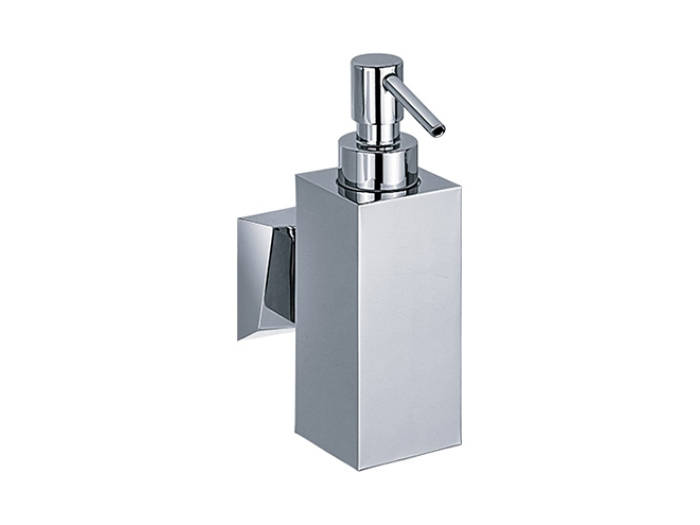 На изображении товар Дозатор для жидкого мыла Joerger Turn, настенный, металлическая колба с настенным держателем, цвет благородная латунь от официального представителя в Москве