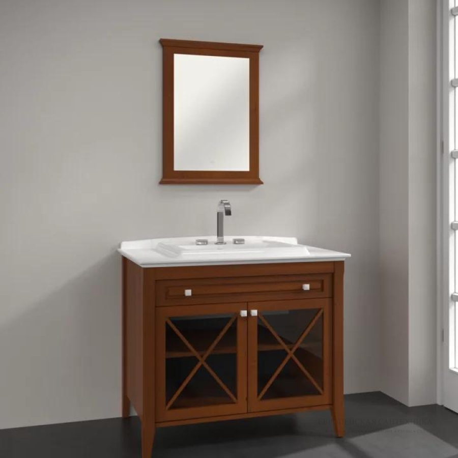 Зеркало Villeroy&Boch Hommage настенное, в деревянной раме, 560x740 мм. - изображение 3