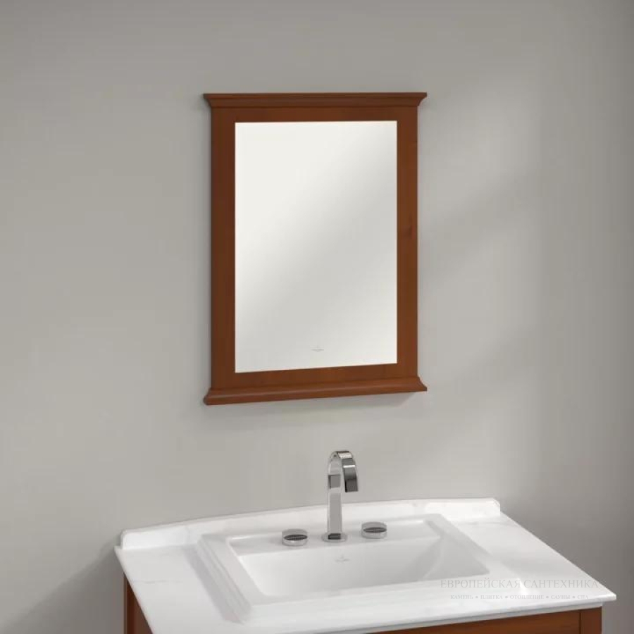 Зеркало Villeroy&Boch Hommage настенное, в деревянной раме, 560x740 мм. - изображение 2