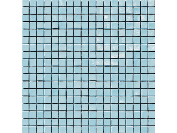 На изображении товар Sicis Стеклянная мозаика Murano Smalto Turquoise 1 chips size 15x15 mm sheet-size 295x295 mm от официального представителя в Москве
