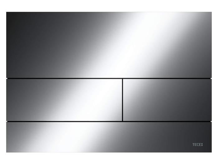 На изображении товар Панель смыва TECEsquare II для унитаза, цвет чёрный хром глянец от официального представителя в Москве