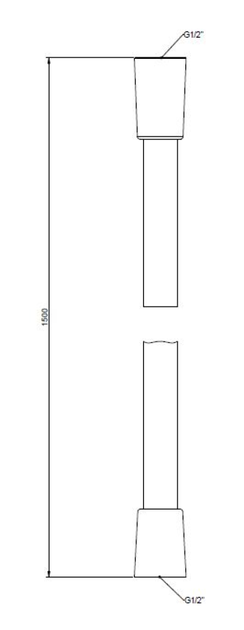 Шланг Cromalux Gessi Technical Accessories, с коническим соединением, длина 1500 мм, цвет Copper PVD - изображение 1