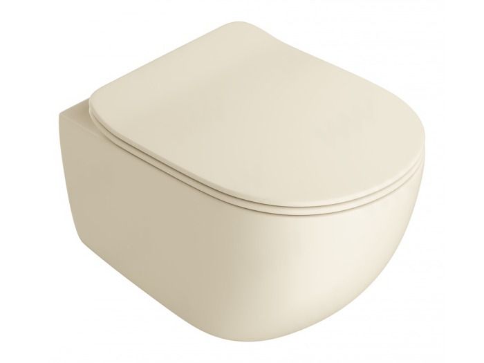 На изображении товар Унитаз Artceram File 2.0 Rimless, подвесной, 360x520 мм, безободковый, цвет Sand от официального представителя в Москве