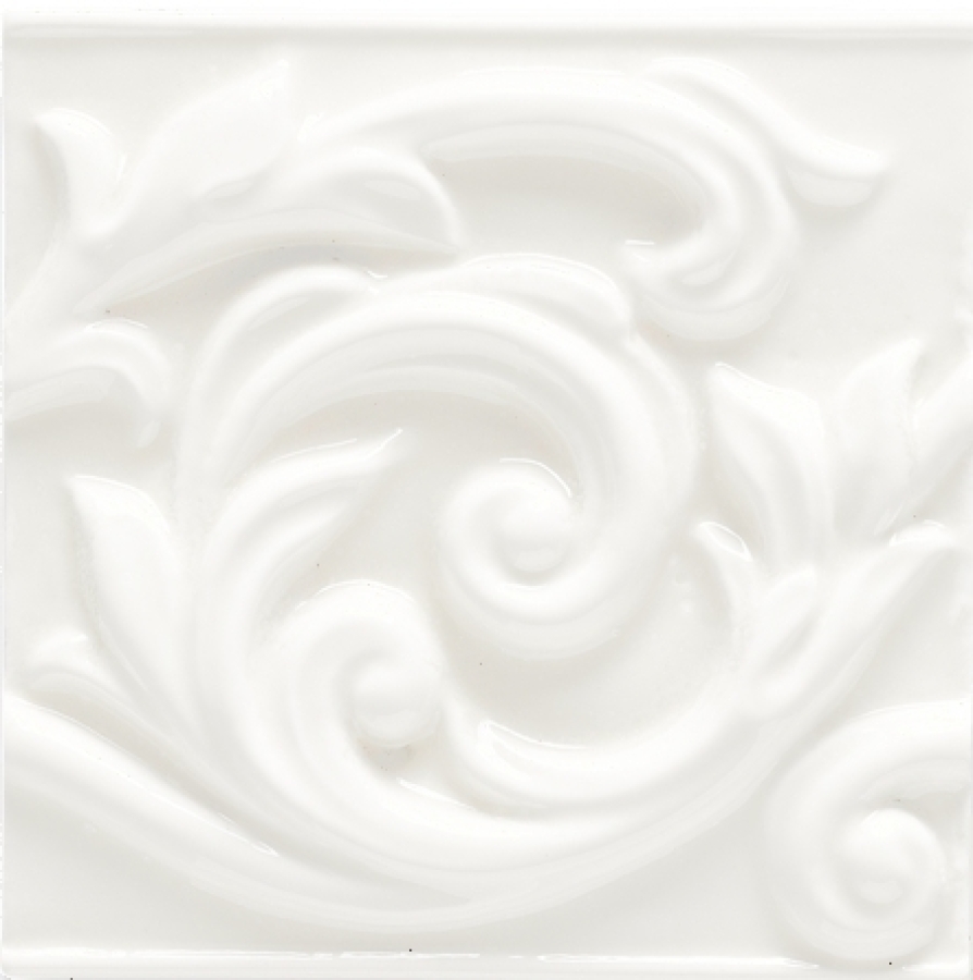 CERAMICHE GRAZIA Декор ESSENZE VOLUTA 13X13 BIANCO CRAQUELE'