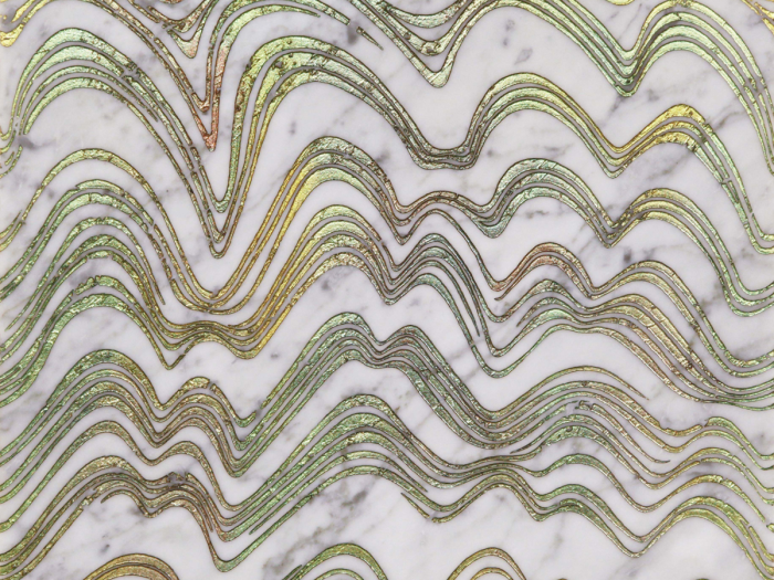 На изображении товар Akros Venezia Камень Dogma Classic Mhagia T Bianco Carrara Gold 40x40x1 от официального представителя в Москве
