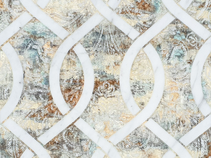 На изображении товар Akros Venezia Камень Avantgarde Aster N Dim Bianco Carrara Multicolor 80X80X1 от официального представителя в Москве