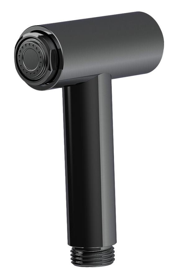 Лейка с нажимной кнопкой Carlo Frattini Collettivita79x115 мм, ручная, цвет брашированный чёрный хром