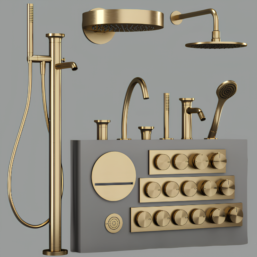 Смеситель для биде Gessi Origini, с донным клапаном, цвет Brushed Brass PVD - изображение 2