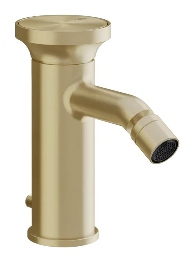 Смеситель для биде Gessi Origini, с донным клапаном, цвет Brushed Brass PVD
