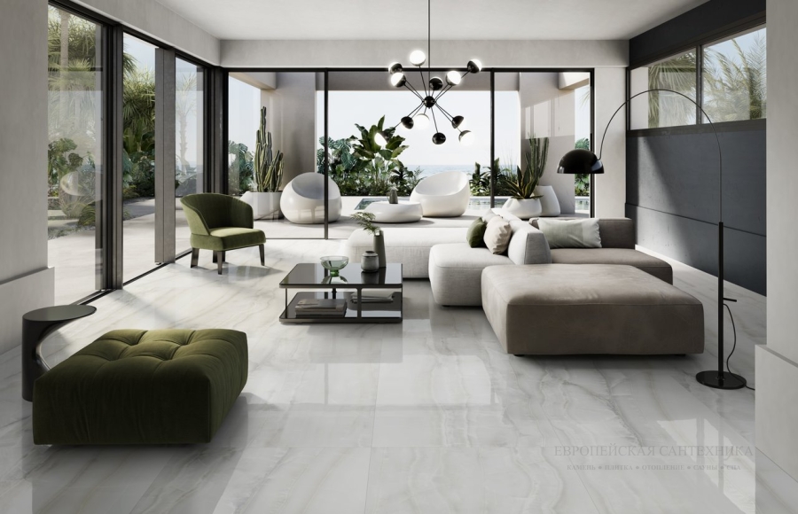 Sant'Agostino Керамогранит Akoya Akoya White 60120, 60x120 - изображение 1