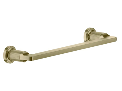 На изображении товар Полотенцедержатель Gessi Inciso L300 мм, настенный, цвет Brushed Brass PVD от официального представителя в Москве