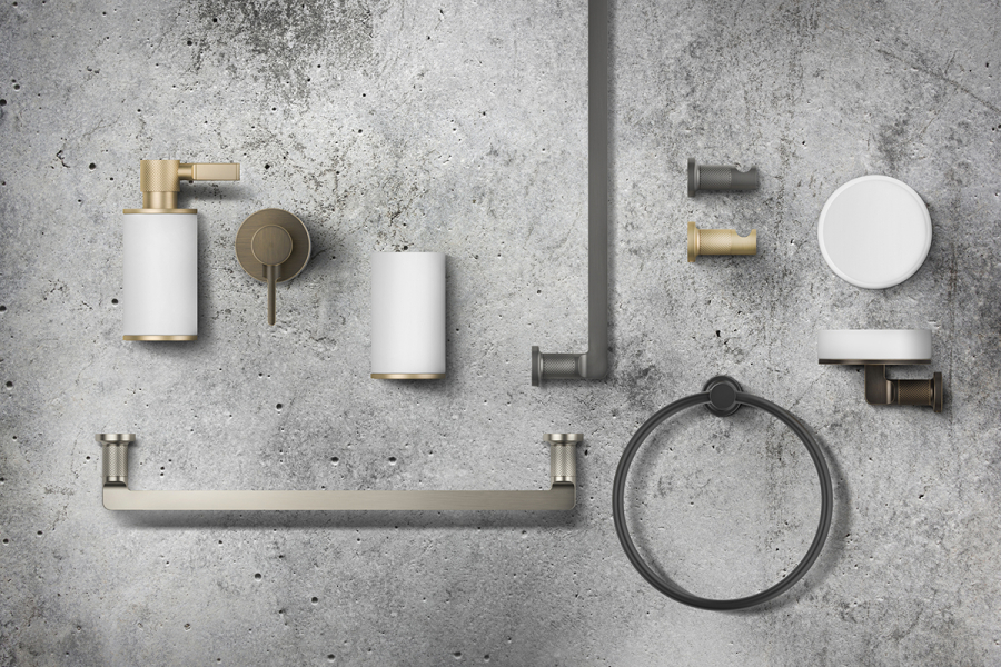 Полотенцедержатель Gessi Inciso L300 мм, настенный, цвет Brushed Brass PVD - изображение 1