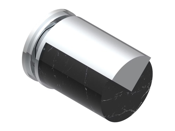 На изображении товар Маховик THG Le 9 Nero Marquina, для встраиваемого в стену вентиля, цвет хром от официального представителя в Москве