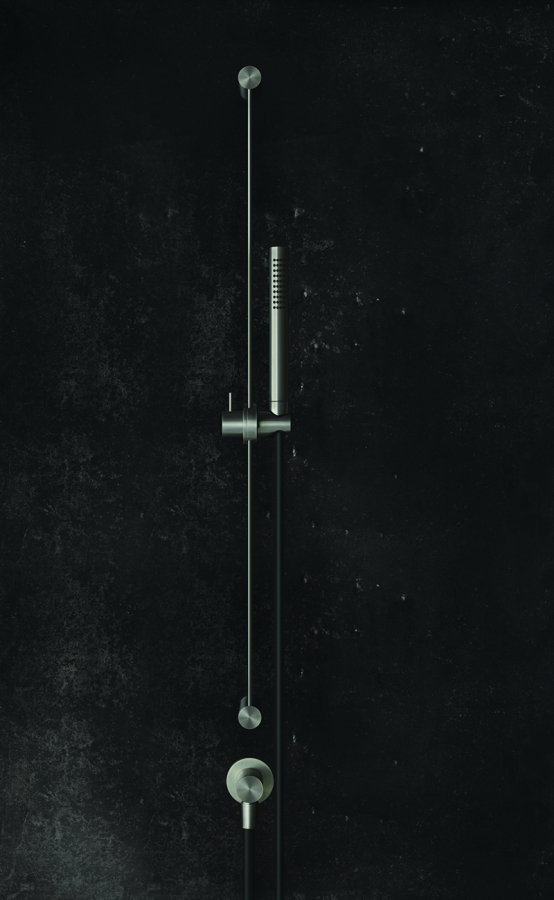 Штанга Gessi316, настенная, с душевой лейкой, цвет Brass Brushed PVD - изображение 1