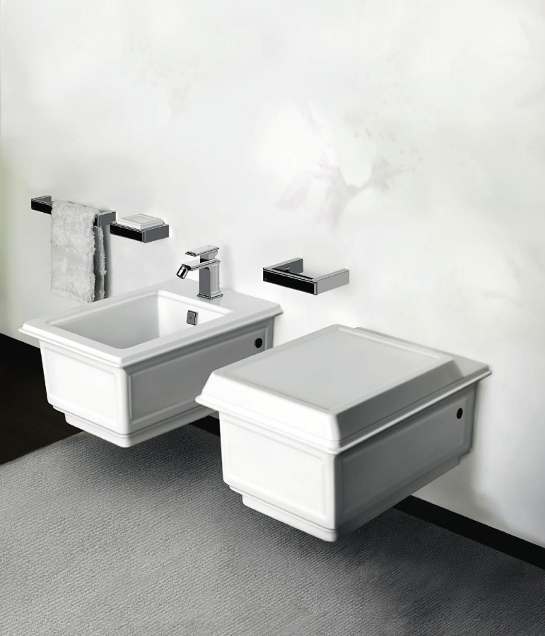 Унитаз Gessi Eleganza, подвесной, со встроенным сифоном и сиденьем, 391хh402 мм, цвет White Europe Ceramic - изображение 3