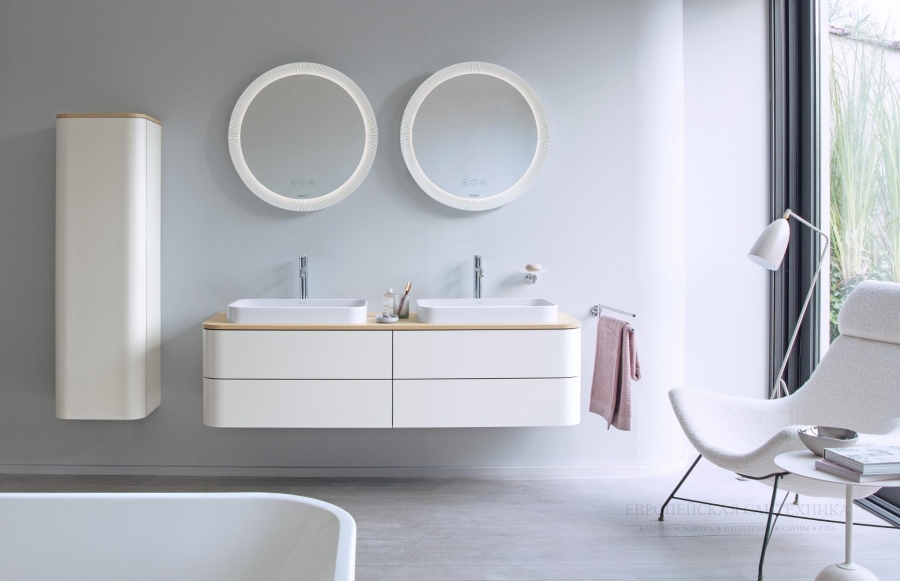 Раковина Duravit Happy D.2 Plus с шлифованным низом, 600х400 мм, без перелива, без площадки под смеситель, цвет внутри и снаружи антрацит матовый - изображение 4