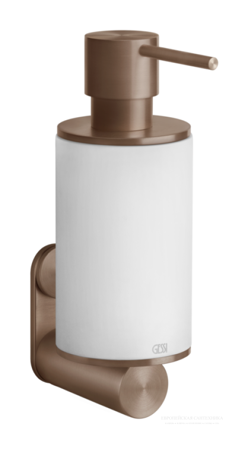 Дозатор Gessi 316, настенный, Ø75хh208 мм, цвет White/Copper Brushed PVD