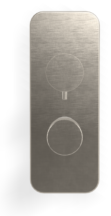 Смеситель для ванны/душа Carlo Frattini Spillo Tech, ручка G Collection, с переключателем на 2/3 потребителя, Н-260 мм, внешняя часть, цвет никель брашированный - изображение 1