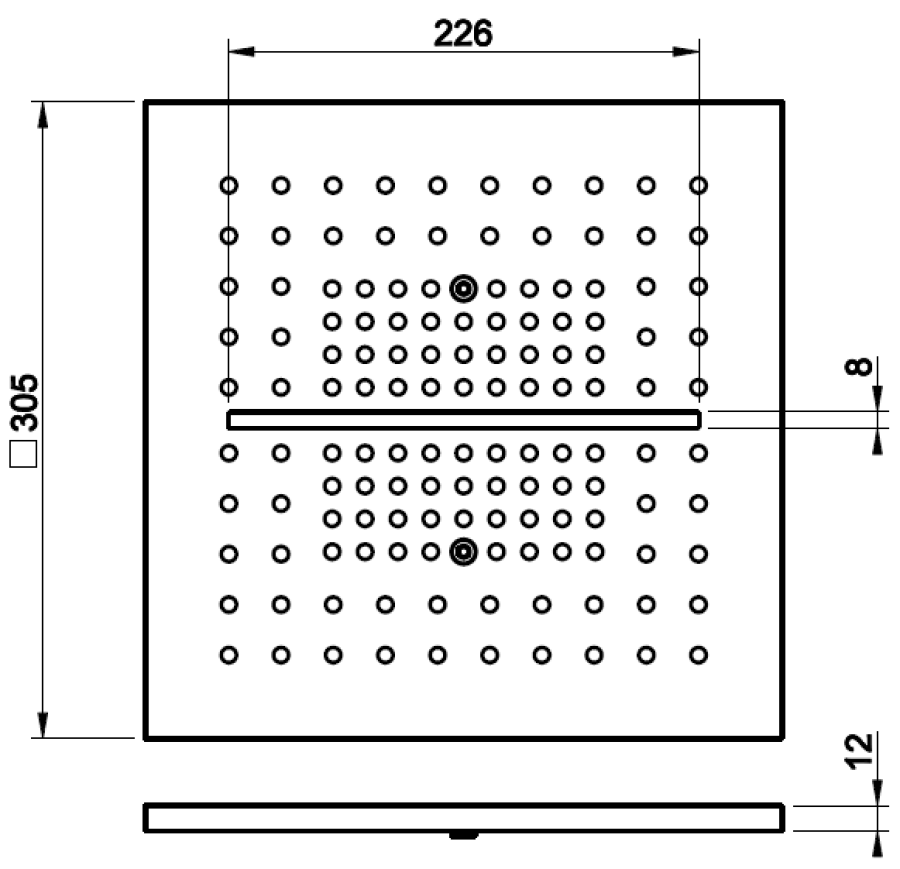 Накладная панель Gessi Afilo, подсветка, тропический ливень/водопад, хромотерапия, пульт управления с держателем, внешняя часть, 300x300 мм, цвет warm bronze brushed PVD - изображение 2