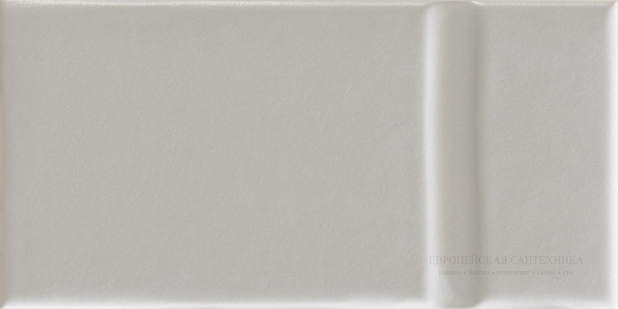 La Fabbrica Ava Керамическая плитка Grooves Grey Glossy Decoro 7,5x15 - изображение 1
