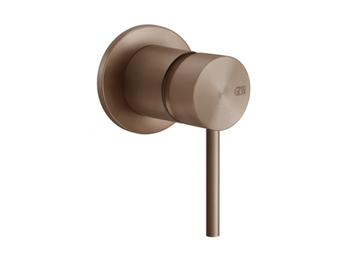 На изображении товар Смеситель Gessi 316 Flessa, встраиваемый, на 1 выход, цвет Copper Brushed PVD от официального представителя в Москве