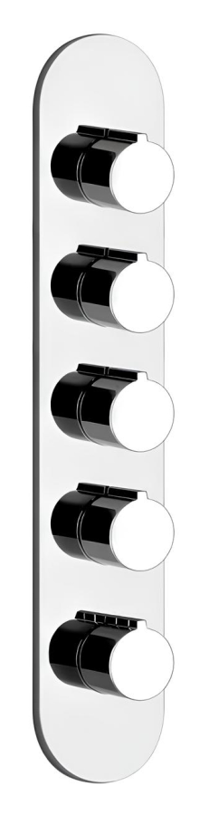 Термостат Gessi, высокой производительности, с 4-я независимыми выходами, внешние части, цвет Chrome