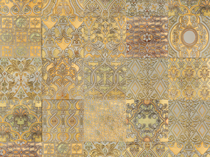 На изображении товар Akros Venezia Камень The Original Aries T Biancone Mix Gold 14,8x14,8x1 от официального представителя в Москве