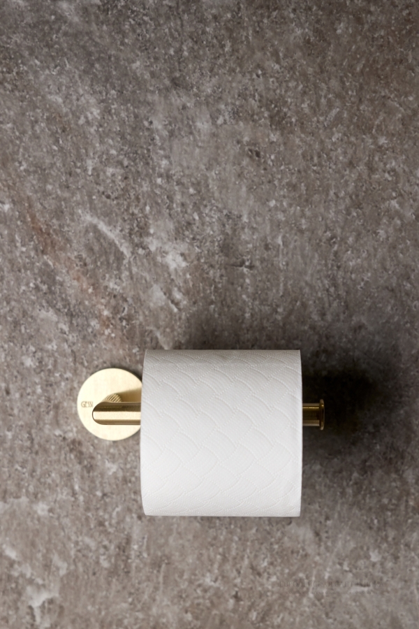 Бумагодержатель Gessi Anello, настенный, без крышки, цвет Brass PVD