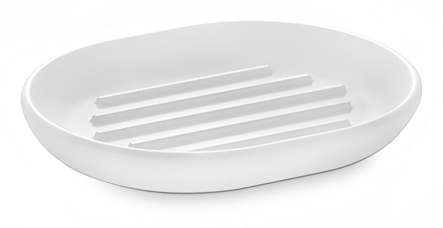 Мыльница Newform Round accessories, настольная, белая керамика