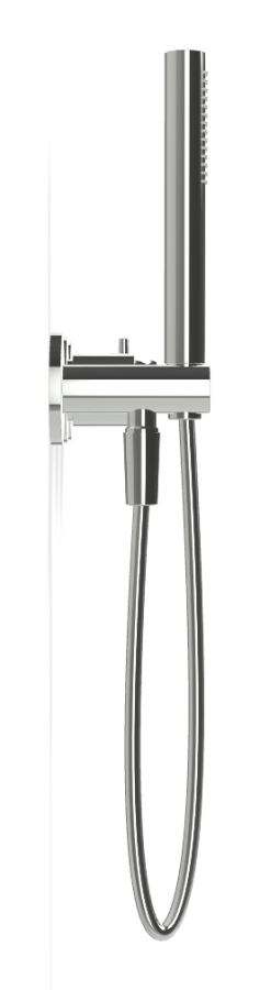 Смеситель для душа Carlo Frattini Spillo Tech, ручка X Collection, на 2 потребителя, с ручным душем, гибким шлангом хромалюкс 1500 мм, внешняя часть, цвет хром - изображение 2