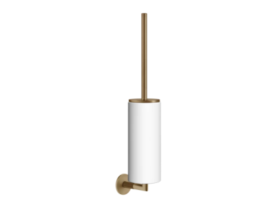 На изображении товар Ёршик Gessi Ingranaggio, настенный, цвет White/Warm Bronze Brushed PVD от официального представителя в Москве