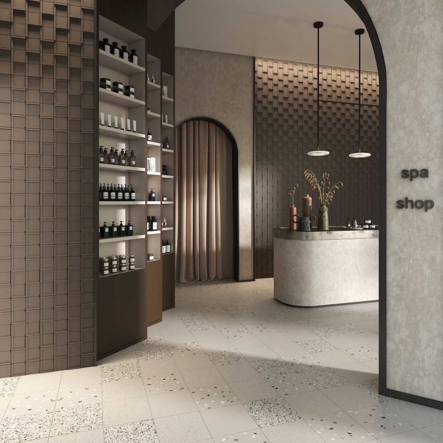 Micro. Керамогранит 3D Forms Cross Coffee 10X10 - изображение 1
