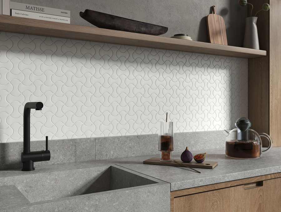 Terratinta Ceramics Мозаика, керамогранит Norse Knit Matt Black Swan mosaic 30x30 / 9.5 - изображение 1