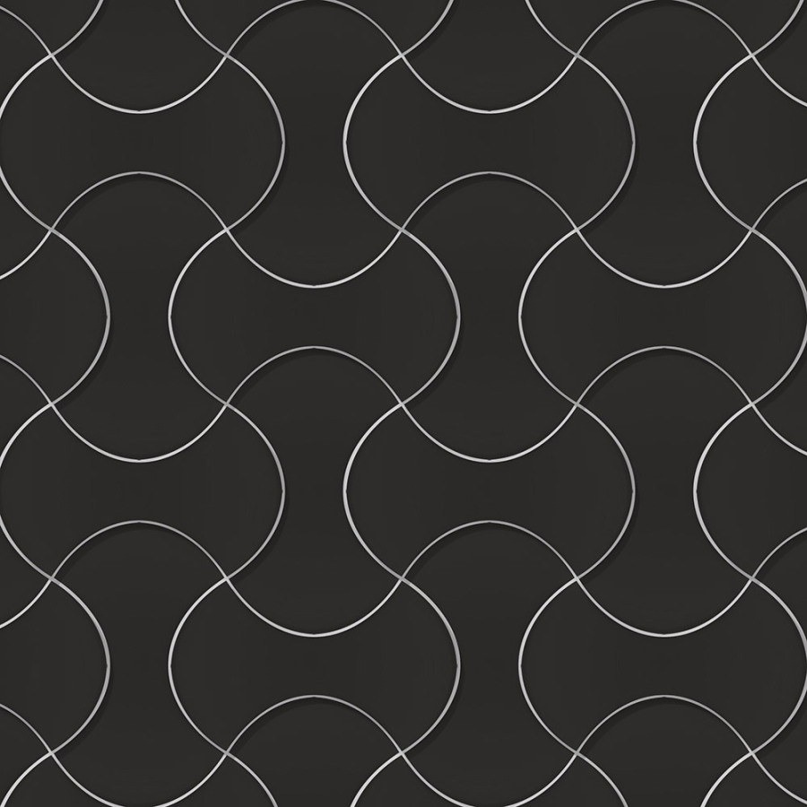 Terratinta Ceramics Мозаика, керамогранит Norse Knit Matt Black Swan mosaic 30x30 / 9.5
