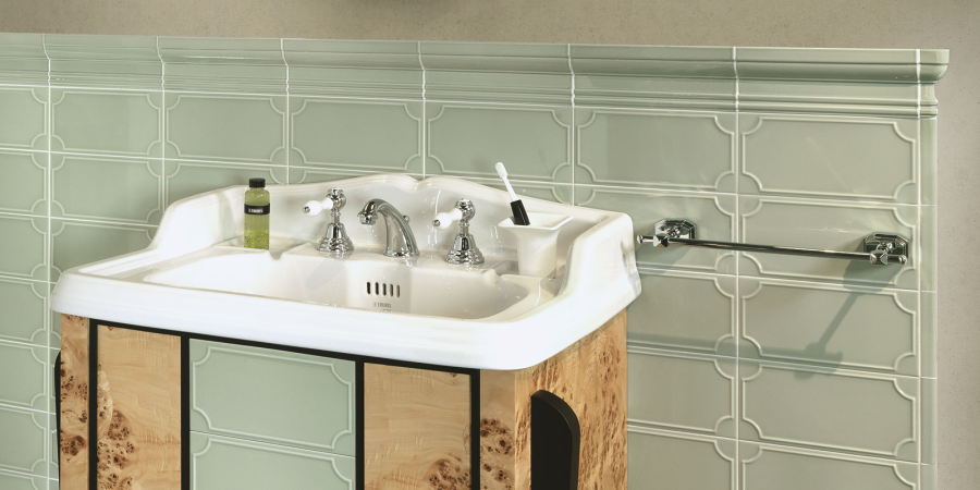 Etruria Керамическая плитка ART DÉCO 12.4X25 Vector Frame B Moss Green - изображение 2