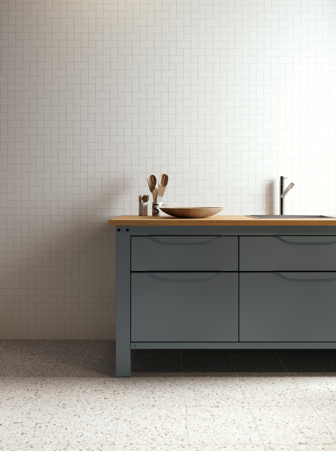 Micro. Керамогранит Microtiles Rectangular Glaze White 5x10 - изображение 1