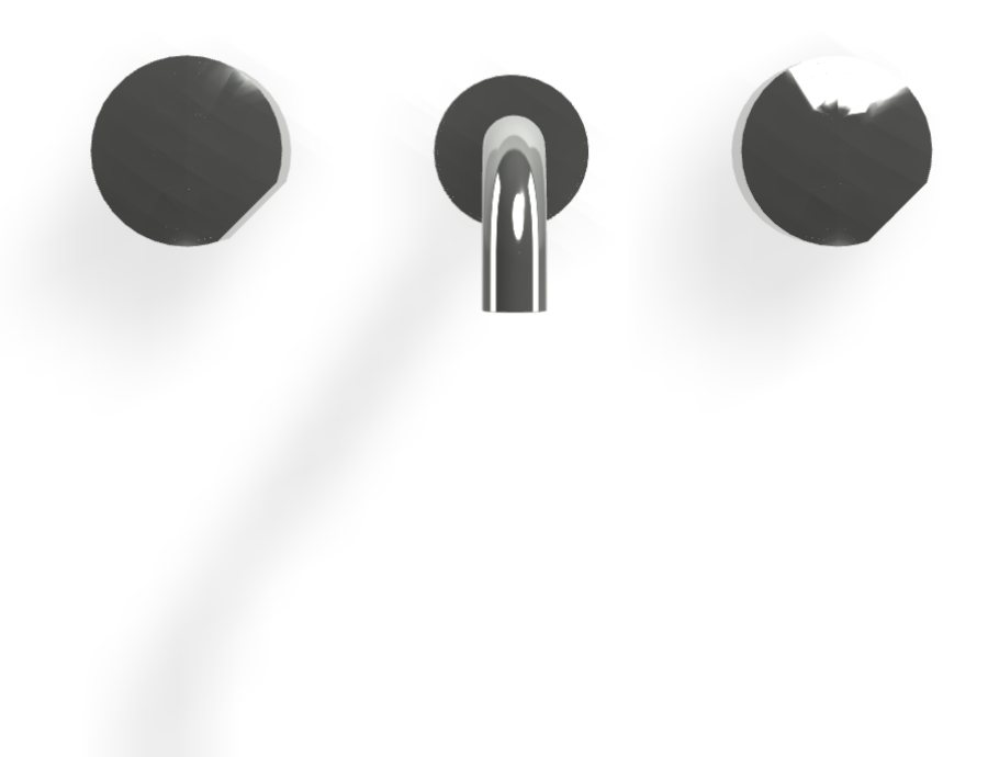 Смеситель для раковины Carlo Frattini SO, настенный, без ручек, с донным клапаном Click-Clack, излив 200 мм, внешняя часть, цвет хром - изображение 1