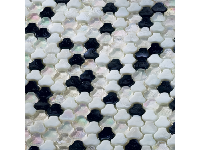 На изображении товар Sicis Стеклянная мозаика Clover Blends Peppercorns chips size 25 mm sheet-size 286 x 283 mm от официального представителя в Москве