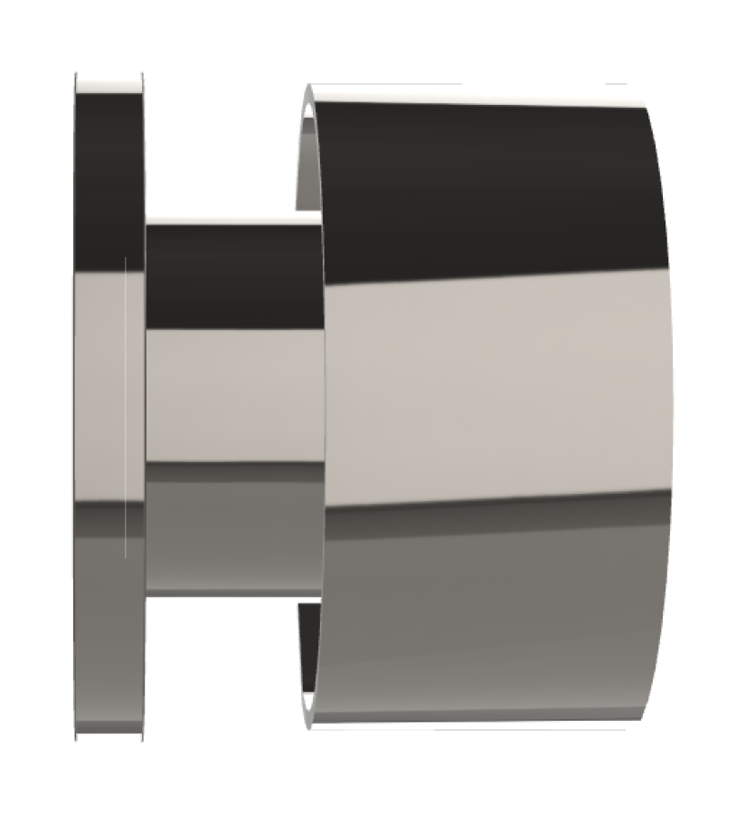 Смеситель для душа Carlo Frattini SO, настенный, без ручек, Ø70 мм, внешняя часть, цвет чёрный хром - изображение 2