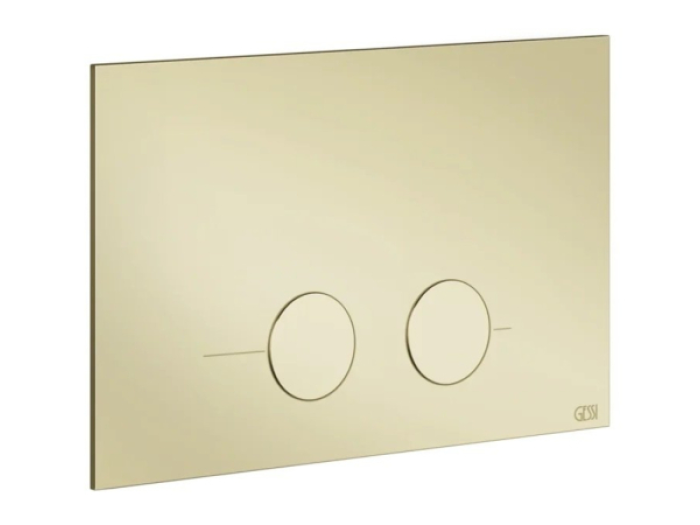 На изображении товар Клавиши смыва Gessi, для унитаза, к инсталляции Geberit (Geberit Sigma 8 и Geberit Sigma 12), цвет Brass PVD от официального представителя в Москве