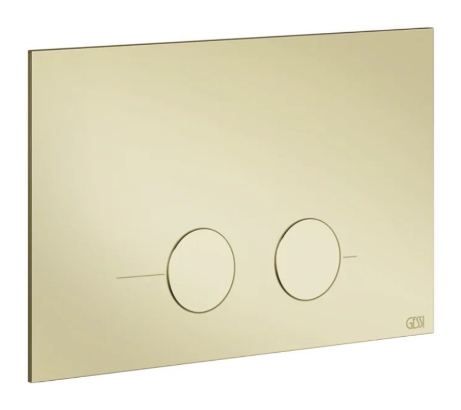Клавиши смыва Gessi, для унитаза, к инсталляции Geberit (Geberit Sigma 8 и Geberit Sigma 12), цвет Brass PVD