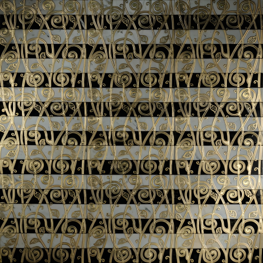 Akros Venezia Камень Decorative Art Alfa Gemini Double TS Bianco Carrara Nero Marquinia Gold 30,5X28,8X1