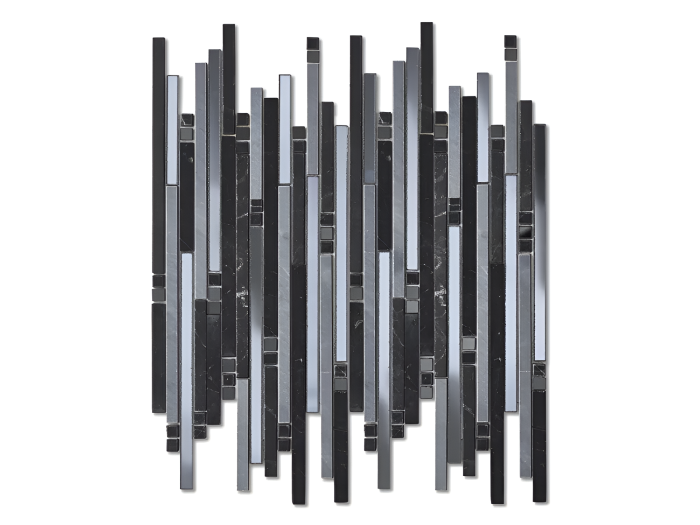 На изображении товар Sicis Стеклянная мозаика Fibers Thin Coal 286x325 mm от официального представителя в Москве