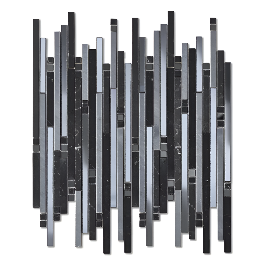 Sicis Стеклянная мозаика Fibers Thin Coal 286x325 mm