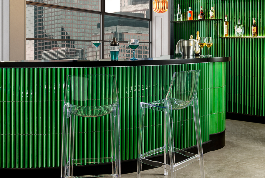 Etruria Керамическая плитка TOWER 3.8X30 Prisma Aluminium Glossy Montato Su Rete 20X30 - изображение 2