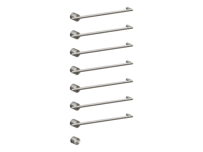 На изображении товар Полотенцесушитель CeaDesign Equilibrio, электрический, 7 перекладин, цвет сатинированная сталь от официального представителя в Москве